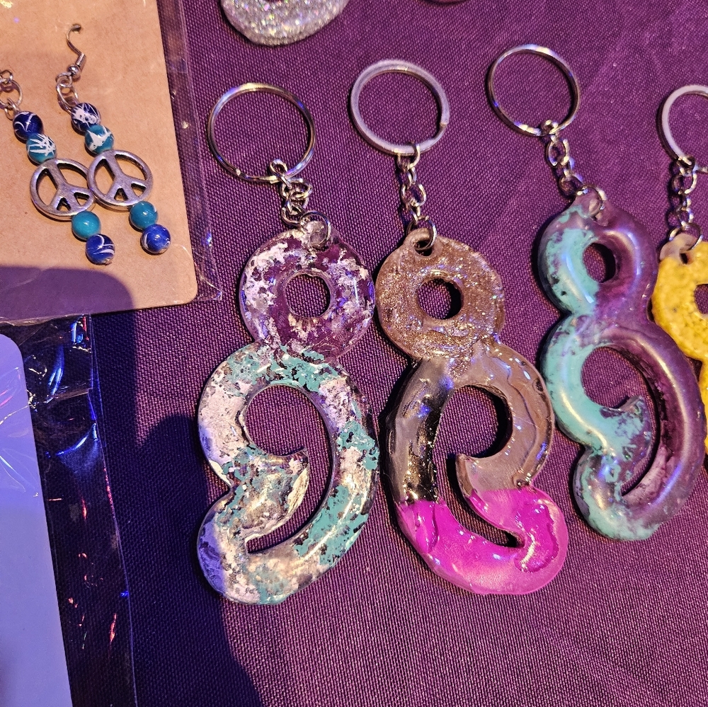 Semi colon resin Keychains - Picture 5 of 5